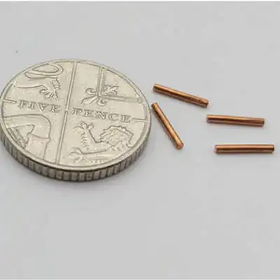 Machined copper pins for engineering and electrical components